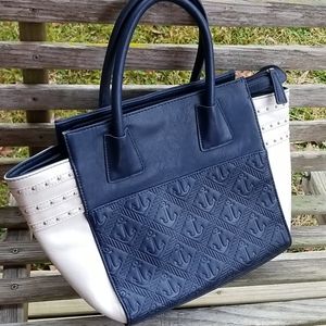 Blue/white purse
